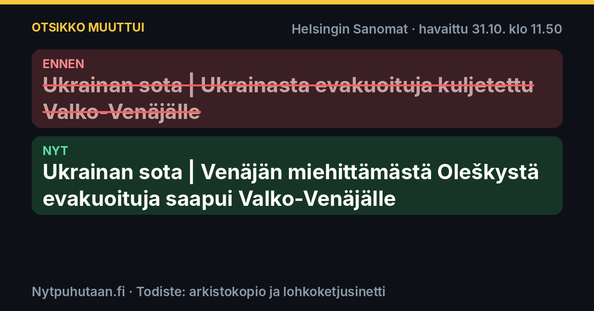 Ennen: Ukrainan sota | Ukrainasta evakuoituja kuljetettu Valko-Venäjälle. Nyt: Ukrainan sota | Venäjän miehittämästä Oleškystä evakuoituja saapui Valko-Venäjälle
