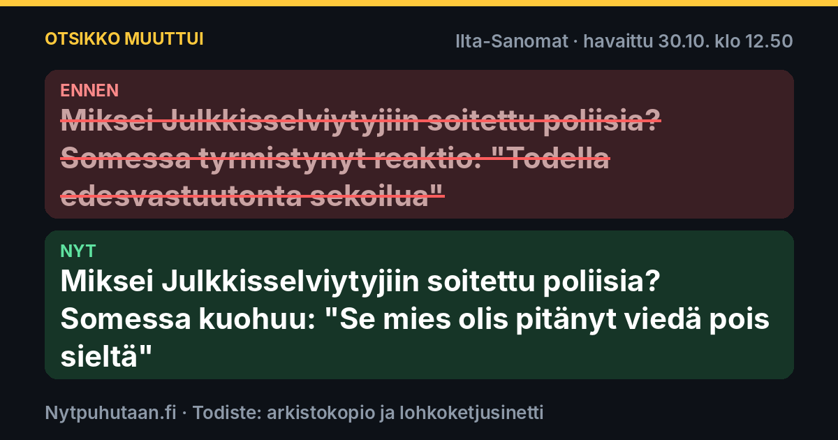 Ennen: Miksei Julkkisselviytyjiin soitettu poliisia? Somessa tyrmistynyt reaktio: ”Todella edesvastuutonta sekoilua”. Nyt: Miksei Julkkisselviytyjiin soitettu poliisia? Somessa kuohuu: ”Se mies olis pitänyt viedä pois sieltä”